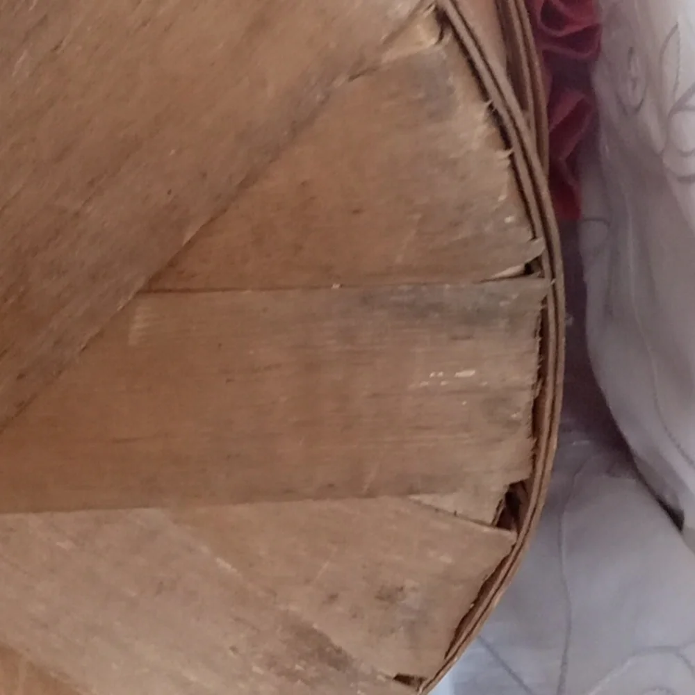 Very Large Antique Sewing Basket,storage Basket For Thread Scissors Material Etc